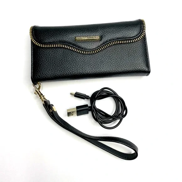 Leather Wallet Rebecca Minkoff Iphone Plus Wristlet Rebecca